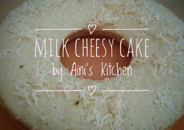 Resep Milk Cheesy cake A.K.A bolu susu keju yang Lezat Sekali