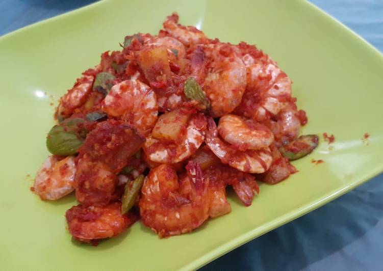 Udang Pete Sambel Pedas Manis