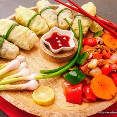 A picture of Steamed Chicken Cabbage Rolls.
