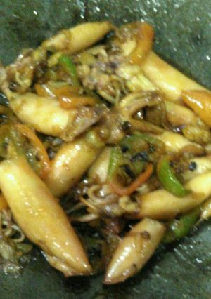 Foto resep Tumis asin cumi pedas