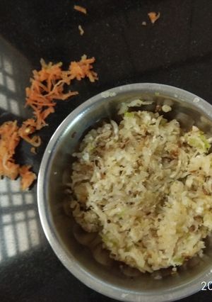 A picture of Mooli Sabji without Onion.