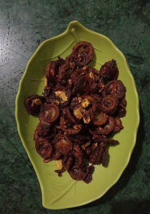 A picture of Bitter gourd stir fry.