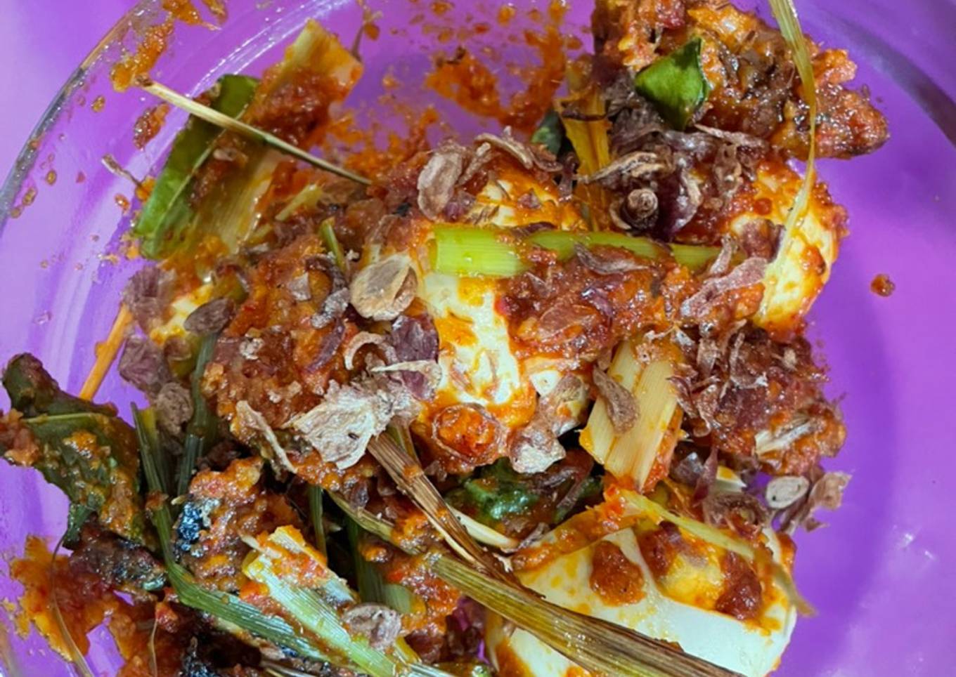 Telur balado ikan tongkol