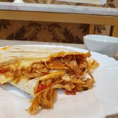 A picture of Buffalo chicken quesadillas.