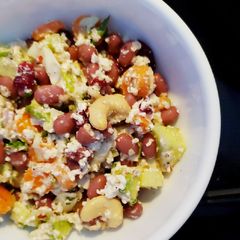 A picture of Apple pineapple sauce bean SALAD.