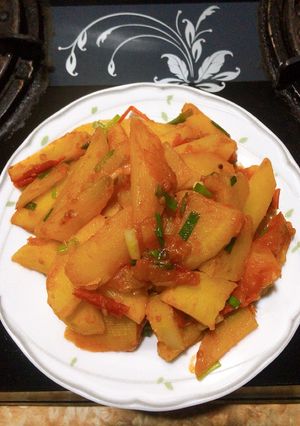 Hình của món Khoai tây xào cà chua.