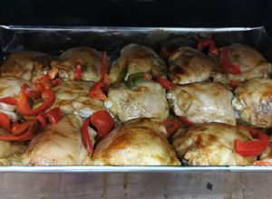 Una foto de Pollo al horno con Hoisin