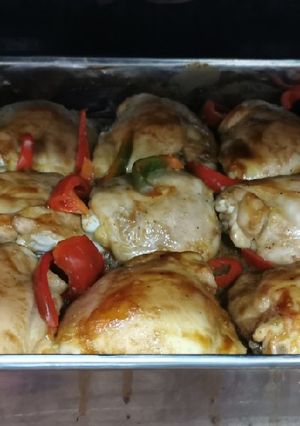 Una foto de Pollo al horno con Hoisin