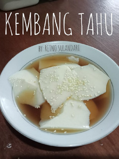 Foto resep 9= PUDING (ala) KEMBANG TAHU kuah jahe