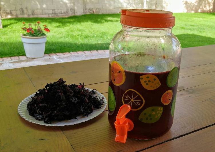 Recipe of Favorite Agua de Jamaica (Hibiscus Tea)