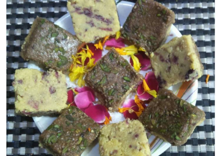 Easiest Way to Prepare Homemade 2 in1- Paneer Burfi.(instant kalakand)