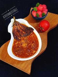 عکسی از دستور قیمه بادمجان