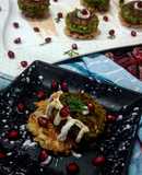 Lucknowi matar chaat in rosti disc
