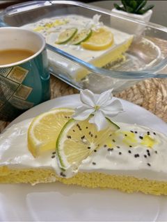 صورة لوصفة كيكة الليمون الكيتونيه 🍋🍋