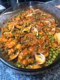 Baked Monkfish Tails with Peas