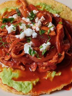 Una foto de Tinga de pollo No picante