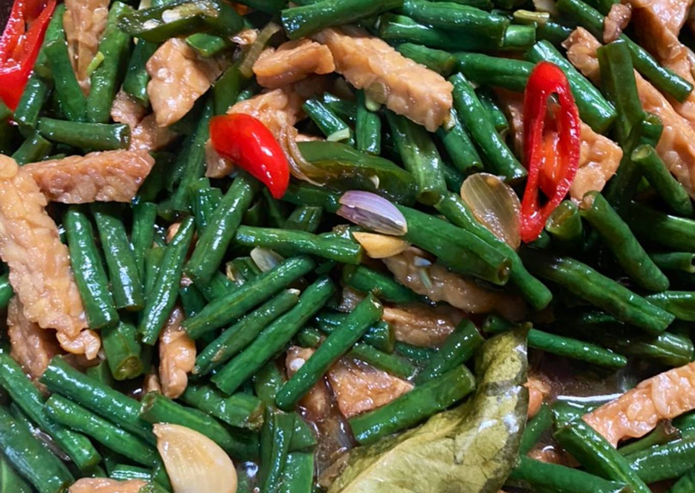 Tumis Kacang Panjang & Tempe