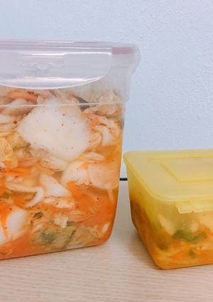 Hình của món Kim Chi cải thảo Hàn Quốc.