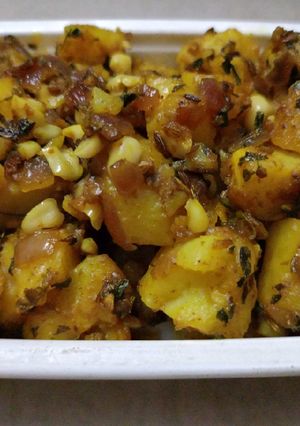 A picture of Hariyali Aloo.