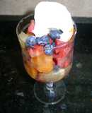 Ensalada de frutas con crema para diabéticos