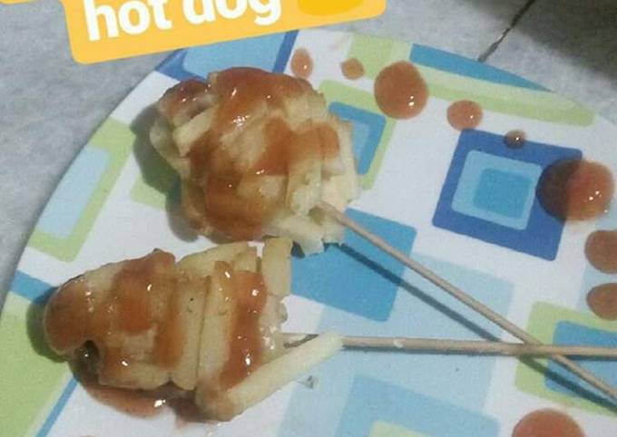 Cara Buat Korean French fry hotdog Irit Anti Gagal