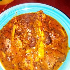 A picture of Banga and atama soup.