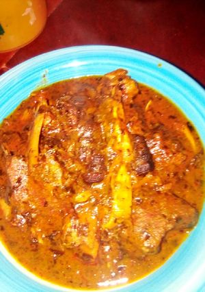 A picture of Banga and atama soup.