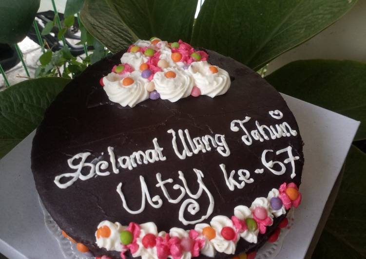 Resep Chocolate Birthday Cake - Sacher Torte KW Anti Gagal