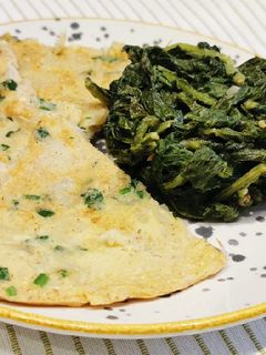 Foto de Crepioca de bacalhau com esparregado de nabiça