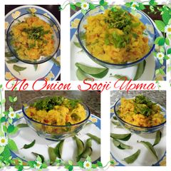 A picture of No onion Sooji Upma.