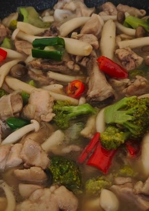 Foto resep Ayam Jamur Brokoli