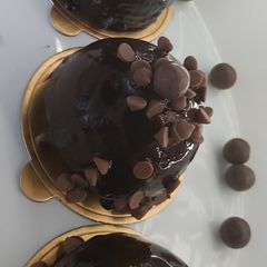 A picture of Frozen chocolate mousse Dome.