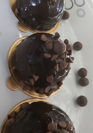 A picture of Frozen chocolate mousse Dome.