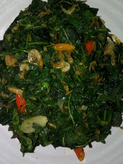 Foto resep Tumis daun singkong udang rebon