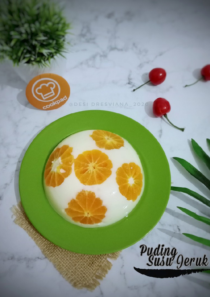 Foto resep Puding Susu Jeruk
