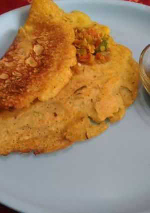 A picture of Moong dal cheela.
