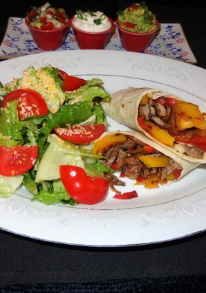 A picture of Beef Fajitas.