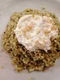 Riso al pesto pinoli e mozzarella di bufala