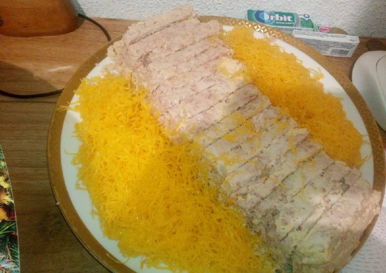 Puding de pollo y jamón serrano