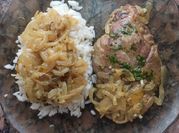 Una foto de bifes de bondiola de cerdo