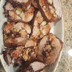 A picture of Stuffed pork loin.