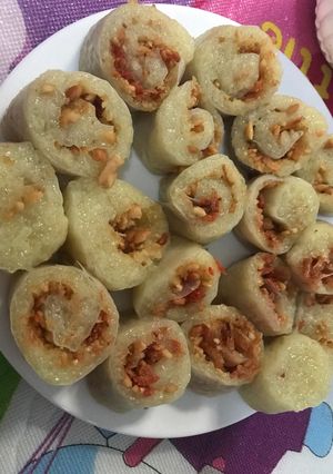 Hình của món Xôi cuốn mặn ngọt.