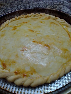 Una foto de Tarta de jamón y queso fácil