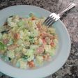 Ensalada de Garbanzos con tortilla de huevo y queso