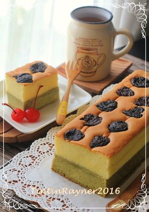 Foto resep Lapis Ekonomis Vanilla Greenteea Lembut 6 Telur ajaa