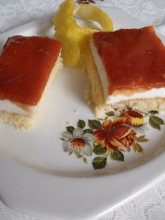 Una foto de Postre de queso con dulce de membrillo