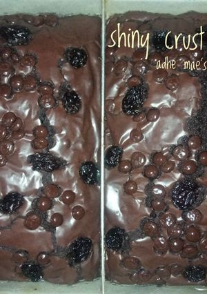 Foto resep Shiny Crust Fudgy Brownie
