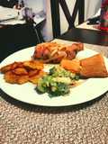 Pollo al whisky con miel