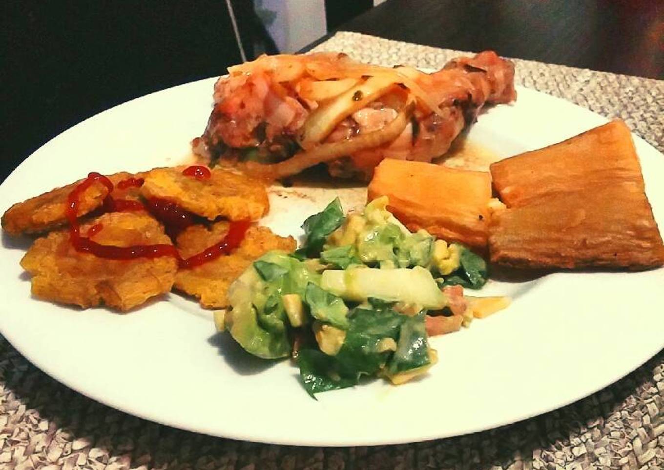 Pollo al whisky con miel