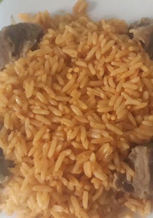 A picture of Jollof rice.